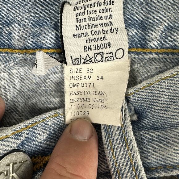 Vintage Calvin Klein Jeans Mens 32x34 Blue Tapered Cotton Light Wash - Picture 4 of 9